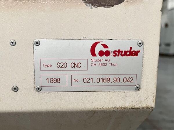 7.8" x 15.7" Studer #S20, CNC plain cylindrical grinder w/combination plain/angle wheel head & swiveling work - Image 10
