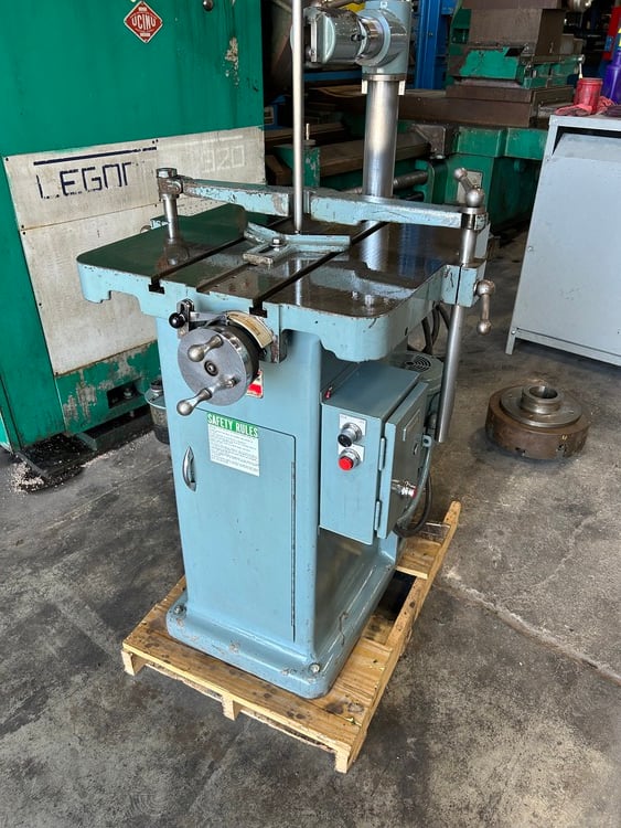 1.25" Morrison #K, keyseater, 9" stroke, 1.25" x 24" table, clamp bar, centering vee, 2 HP, 1989 - Image 2