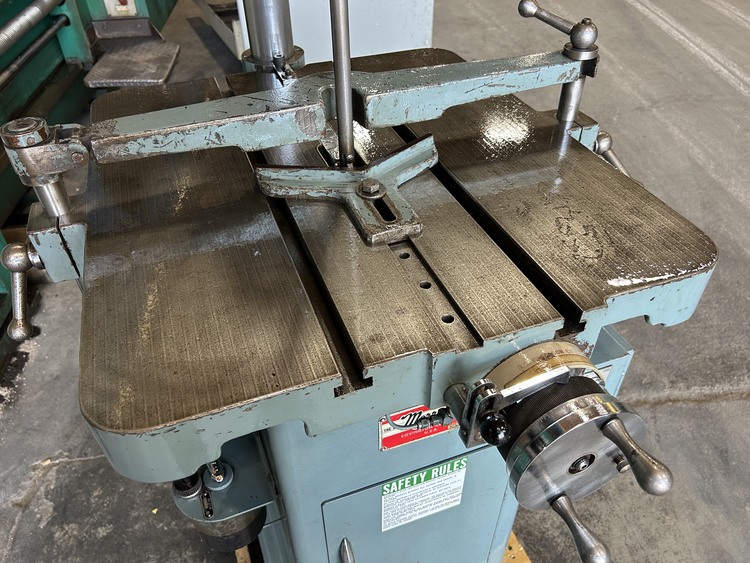 1.25" Morrison #K, keyseater, 9" stroke, 1.25" x 24" table, clamp bar, centering vee, 2 HP, 1989 - Image 3
