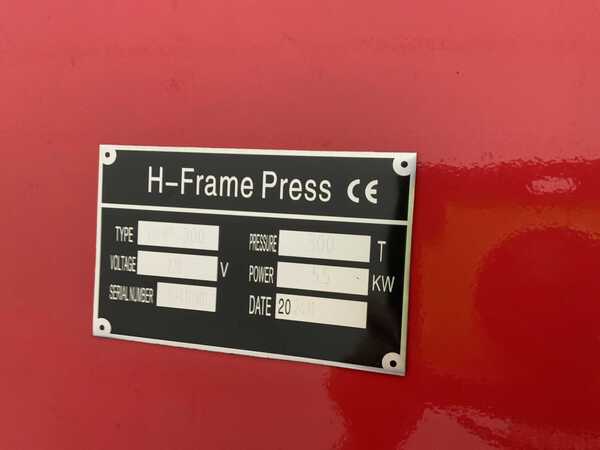 300 Ton, Bernardo #BHP-300 Mach hydraulic H-frame press - Image 9