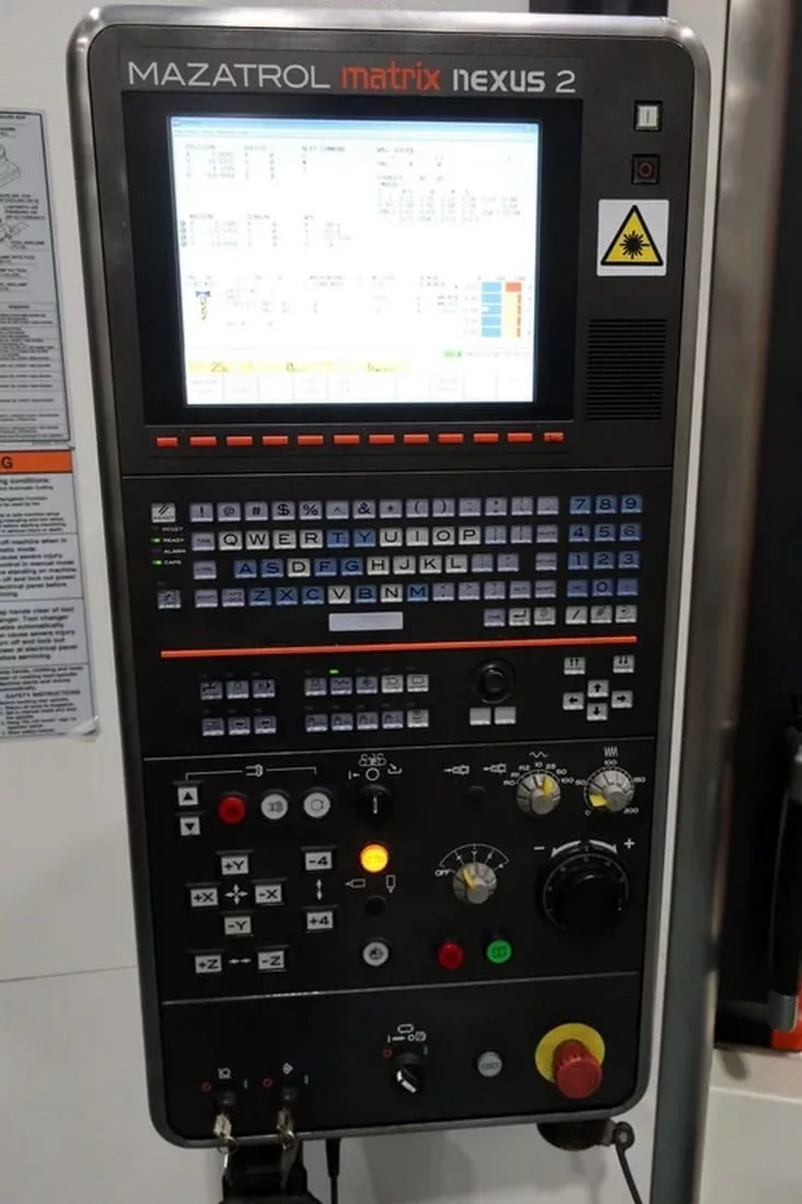 Mazak #HCN-4000III, horizontal machining center, 15.7" x 15.74" pallet, 22" X, 25.2" Y, 25.2" Z, 18000 RPM - Image 2