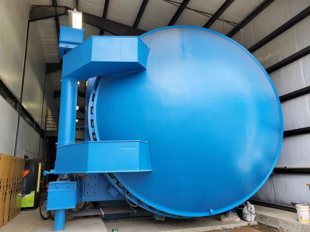 198" diameter x 354" Fisher autoclave, hemisphere heads, 1.25" wall - Image 1
