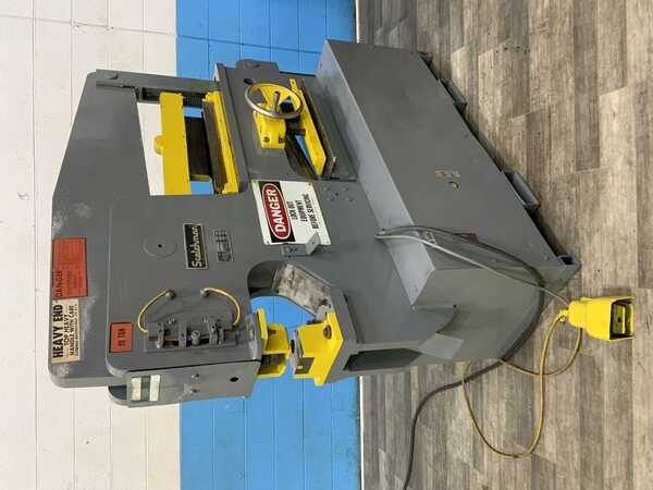 6" x 6" x 1/2" Scotchman #9012, hydraulic ironworker, 90 ton, 7-1/2" throat, 7.5 HP, 37 SPM, 1988 - Image 1