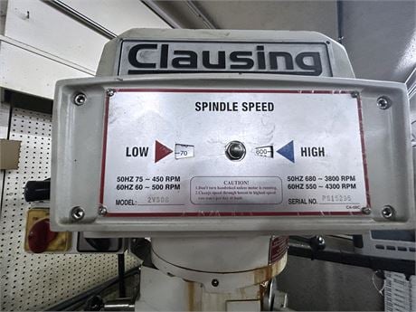 Clausing #2VS08, vertical mill, w/ Accurite digital read out - Image 6