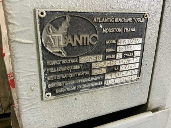 1/2" x 10' Atlantic #HDS10X1/2, hydraulic squaring shear, 18" hydraulic hold downs, 39" back gauge, 30 HP - Image 8