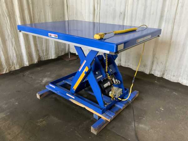 3000 lb. Vestil #EHLT-487203043, hydraulic scisor lift table, 48" x 72" table, 36" lift height, 3/4 HP, 2023 - Image 1