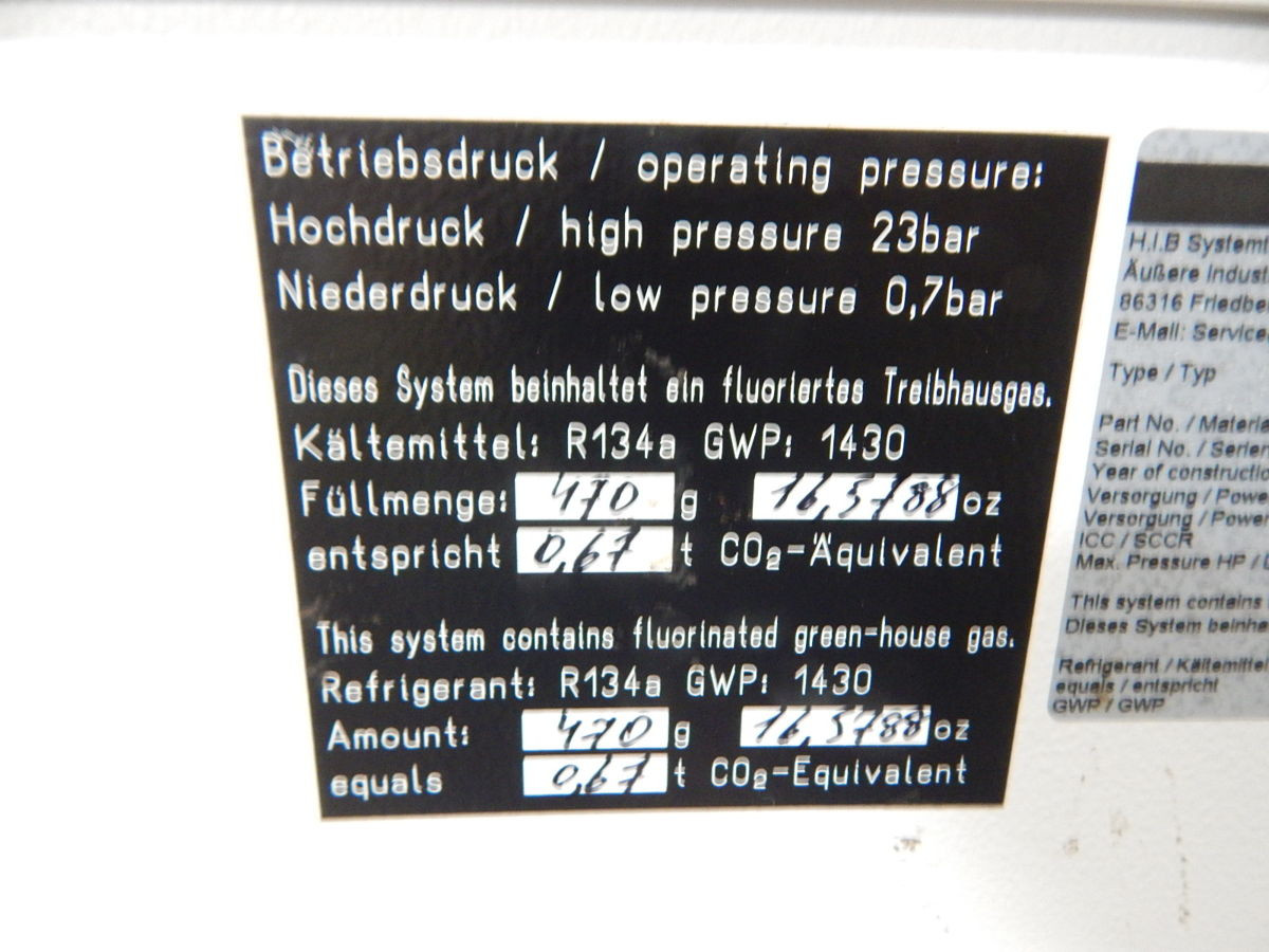 H.I.B. Systemtechnic #RFCS-G2-001500-W-L-R25-2-IW-UL, Chiller, 1.5 KW, UL type 1 enclosure, R134a, 2021 (2 - Image 4
