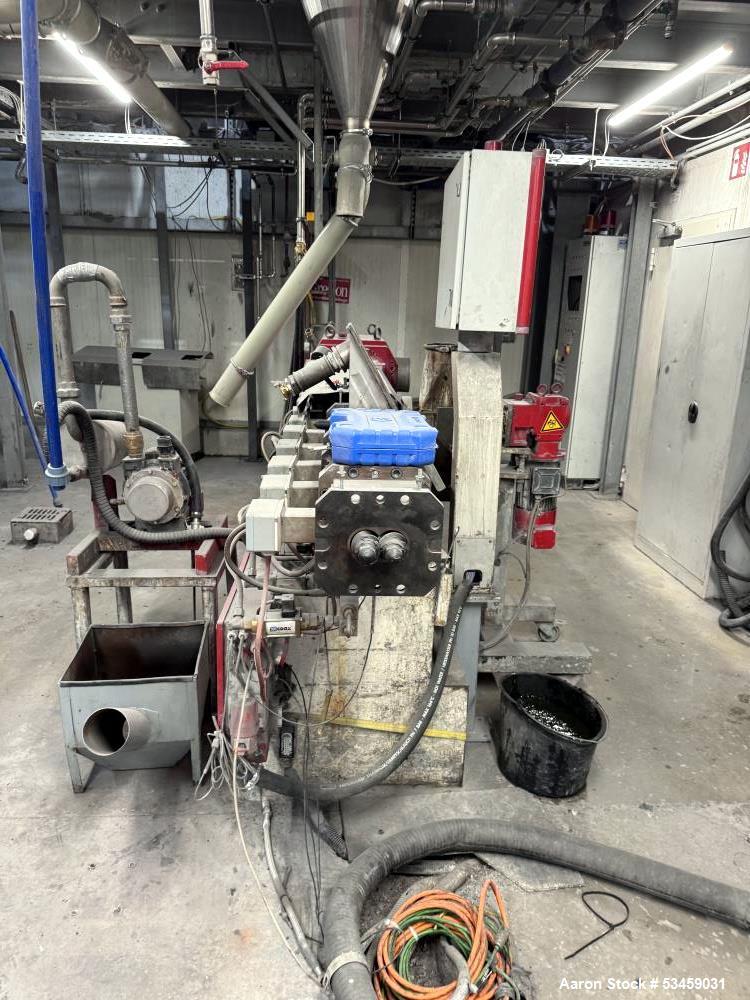 2.4" Noris #ZSC-60, Twin Screw Extrusion Line, 650-800 kg/hr Polymer Compounding, water cooled, 746 RPM, - Image 2