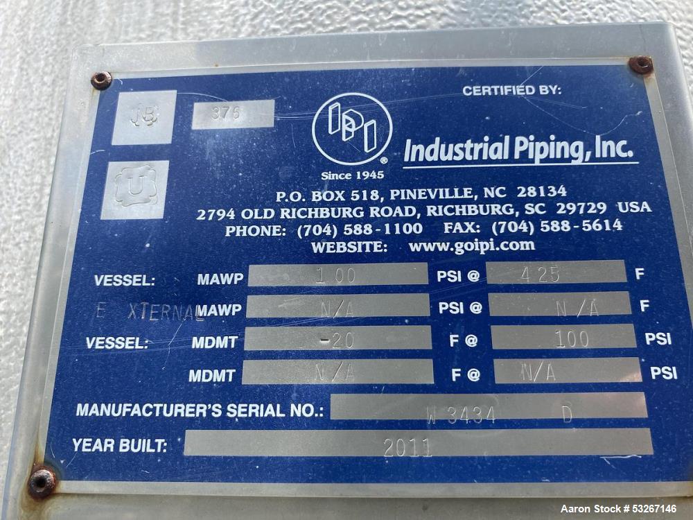 Industrial Piping, Dual Regenerative Gas Dryer Skid, 500 Gallon, 304 Stainless Steel, NB Stamped, skid mount - Image 4