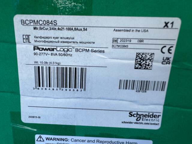 Schneider Electric BCPMC084S Branch Circuit Power Meter 90 to 277V Open Box Unused - Image 5