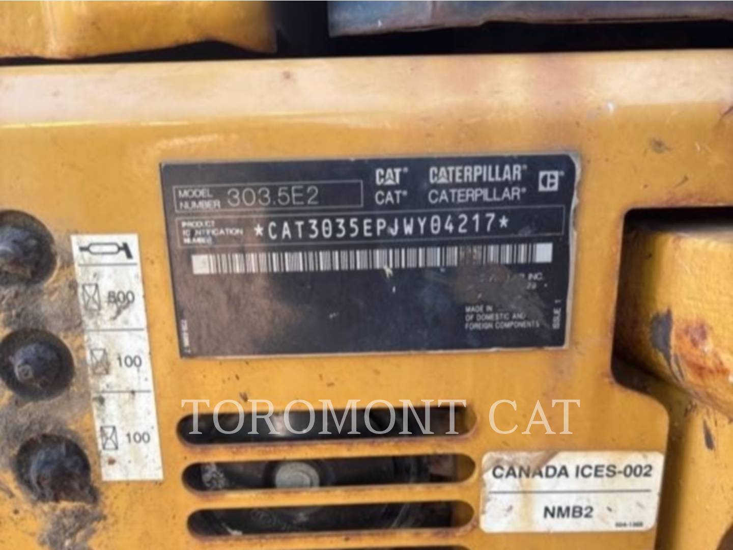 Cat 303.5E2, Mini Excavator, 4870 hours, S/N: JWY04217, 2018 - Image 5