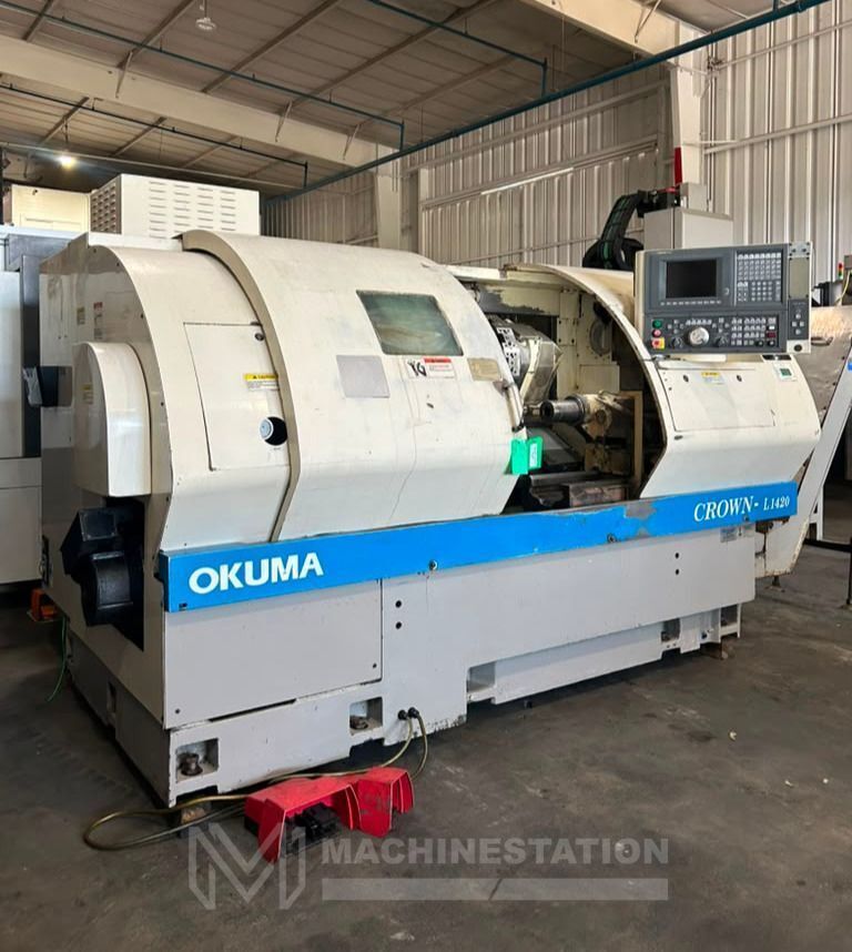 Okuma #Crown-769S-L1420/650, CNC turning center, 28.4" swing, 12" chuck, 3-jaw, 2.9" bar, 14.17" dia., 25.59" - Image 3