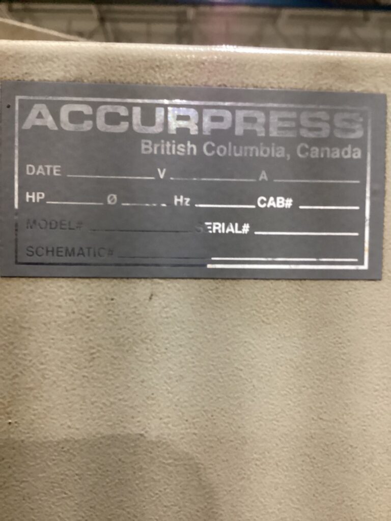 130 Ton, Accurpress #713010, CNC hydraulic press brake, 10' overall, 1998 - Image 5