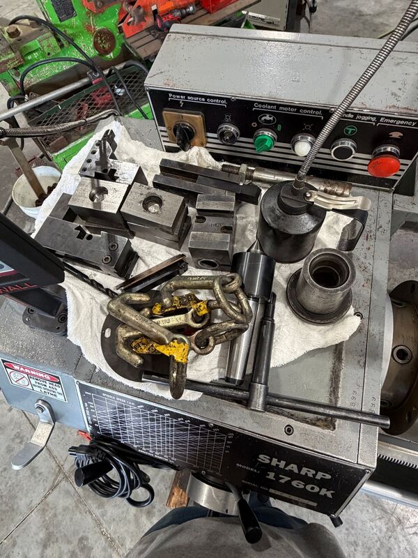17" x 60" Sharp #1760K, manual lathe, 1800 RPM - Image 2