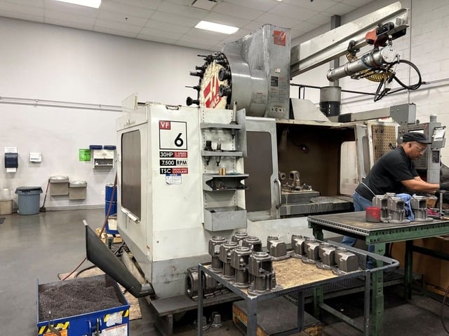 Haas #VF-6, Vertical Machining Center, 64" X, 32" Y, 30" Z, 28" x 64" table, 30 HP, 7,500 RPM, 24 automatic - Image 1