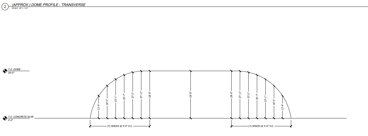 120' x 60' x 28' Arizon Building Systems Air Dome (Permanent Structure) - 7200 sqft. 60' x 120' - 28' - Image 5