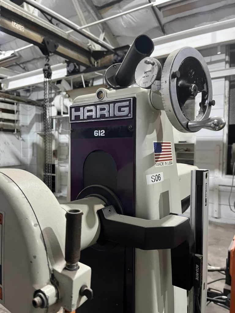 6" x 12" Harig/Bridgeport #612, Precision Surface Grinder, 1.5 HP, 3480 RPM, Accu-Rite digital read out, dust - Image 3