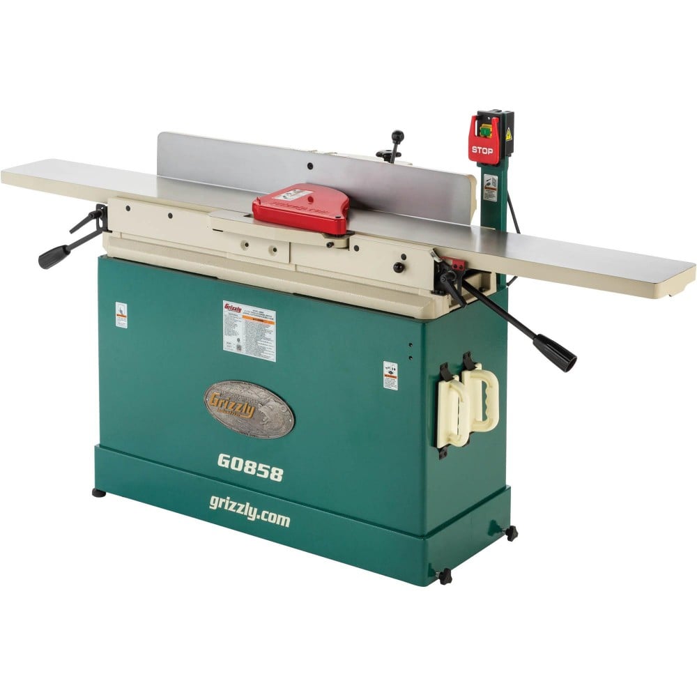 8" Grizzly #G0858, 8" Parallelogram Jointer, helical cutterhead, precision tables, 2025, Open Box - Image 1