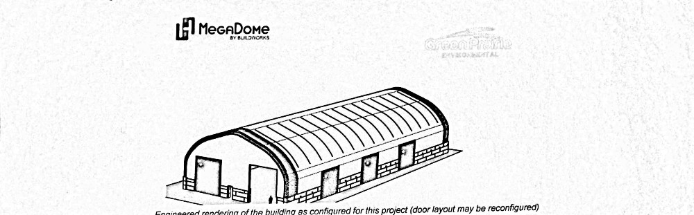 80' x 160' MegaDome #XP-80 HD, Fabric Building, 12,800 Sq. Ft., Never Assembled, Foundation Blocks Included - Image 1