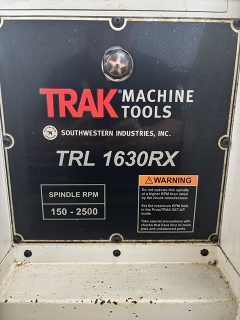 Southwestern Industries, ProtoTrak #TRL-1630RX, CNC flat bed lathe, 2019, very low hours, excellent cond! - Image 4