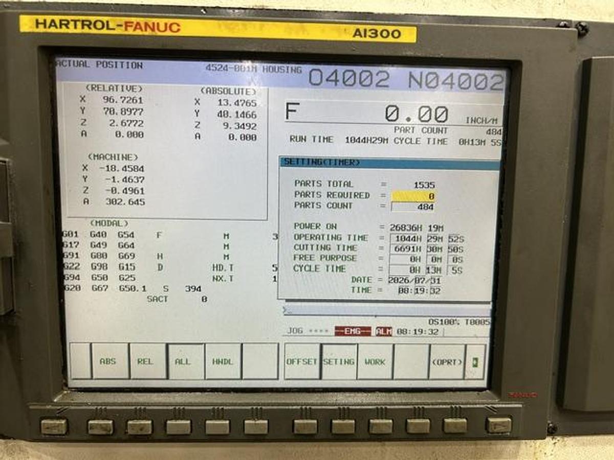 Mighty #PRO3210AG, CNC Vertical Bridgemill, 120" X Travel, 82.6" Y Travel, 39" Z, 35/30 HP, 6000 RPM, 40 - Image 8