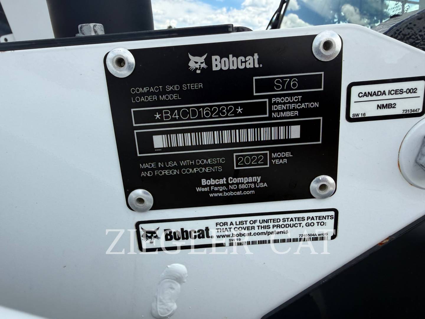 Bobcat S76, Skid Steer Loader, 158 hours, S/N: B4CD16232, 2022 - Image 6