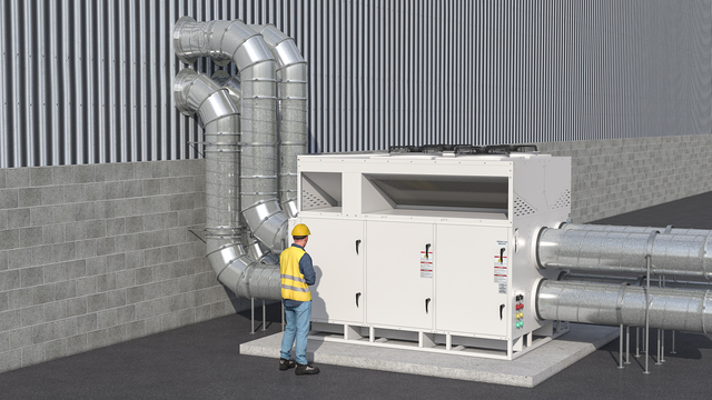 45 Ton, Addison #PRAK540S5A4CFHH0M3 DOAS, side flow cooling only package unit, R410a, 460 V., 3 phase, 2024 - Image 1