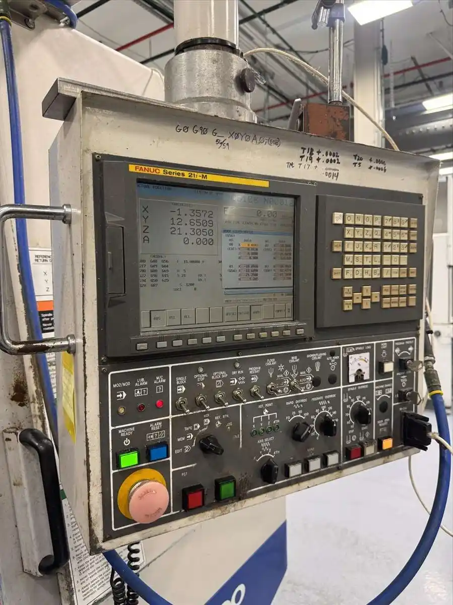 Daewoo Doosan #DMV-5020D, 4th Axis CNC vertical machining center, Fanuc 21iM, 24 automatic tool changer, Cat - Image 7