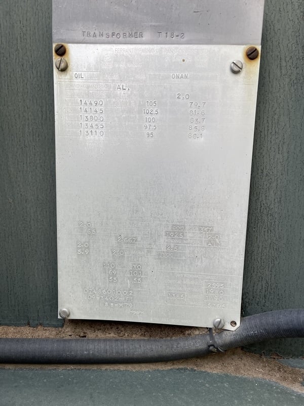 2000 KVA 13800 Primary, 600/347 Secondary, Ferranti Packard, Oil Filled Transformer, Padmount, 1987 (4 - Image 2