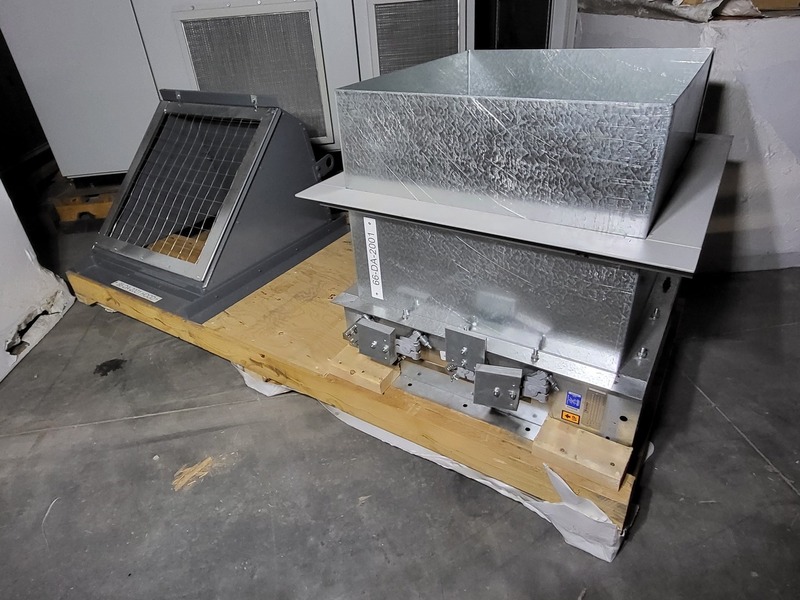 Greenheck #HPR-12024X24, 24" x 24" Backdraft Damper w/ Exhaust Hood & Bird Screen, new surplus - Image 7