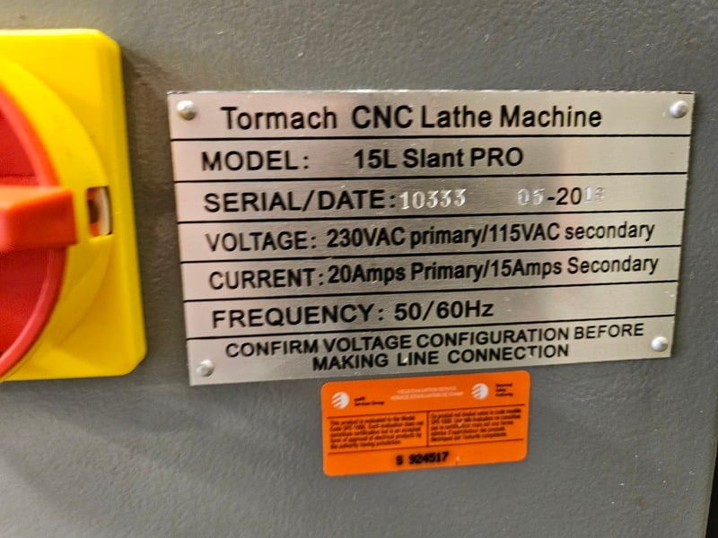 Tormach #15L-Slant-Pro, 6.2" x 15" CNC Lathe, 2018 - Image 2