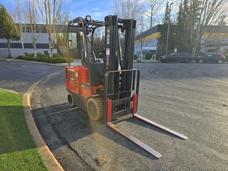 5,000 lb. Raymond #470-C50HMTT, forklift, electric, 189" lift, 3-stage mast, cushion tires, sideshift, 7,199 - Image 10