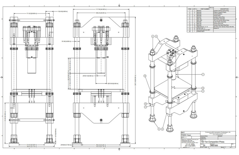 150 Ton, Simplex, Hydraulic Compaction Press - Image 2