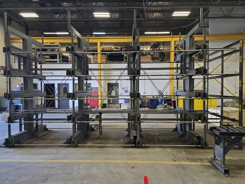 Steel Storage Systems #5T-4G-30X75R-24, Double-Sided Roll-Out Cantilever Rack - 24' Storage Length - 5,300 LB - Image 7