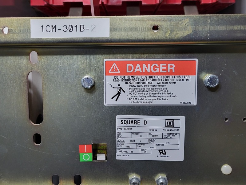 Square D #MG44D, ISO-Flex 4160 Volts Medium Voltage MCC w/ 1x SL50W430 & 3x SL50W Vacuum Contactors, 2002 - Image 7