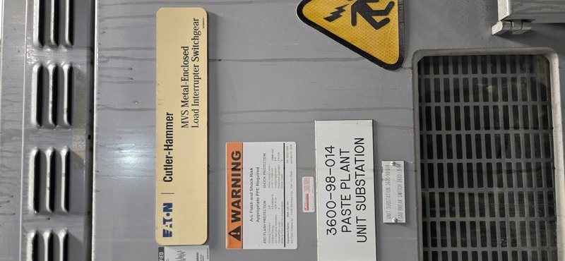 Eaton Cutler-Hammer #MVS, Metal-Enclosed Load Interrupter Switchgear, 13800 Volts - Image 4