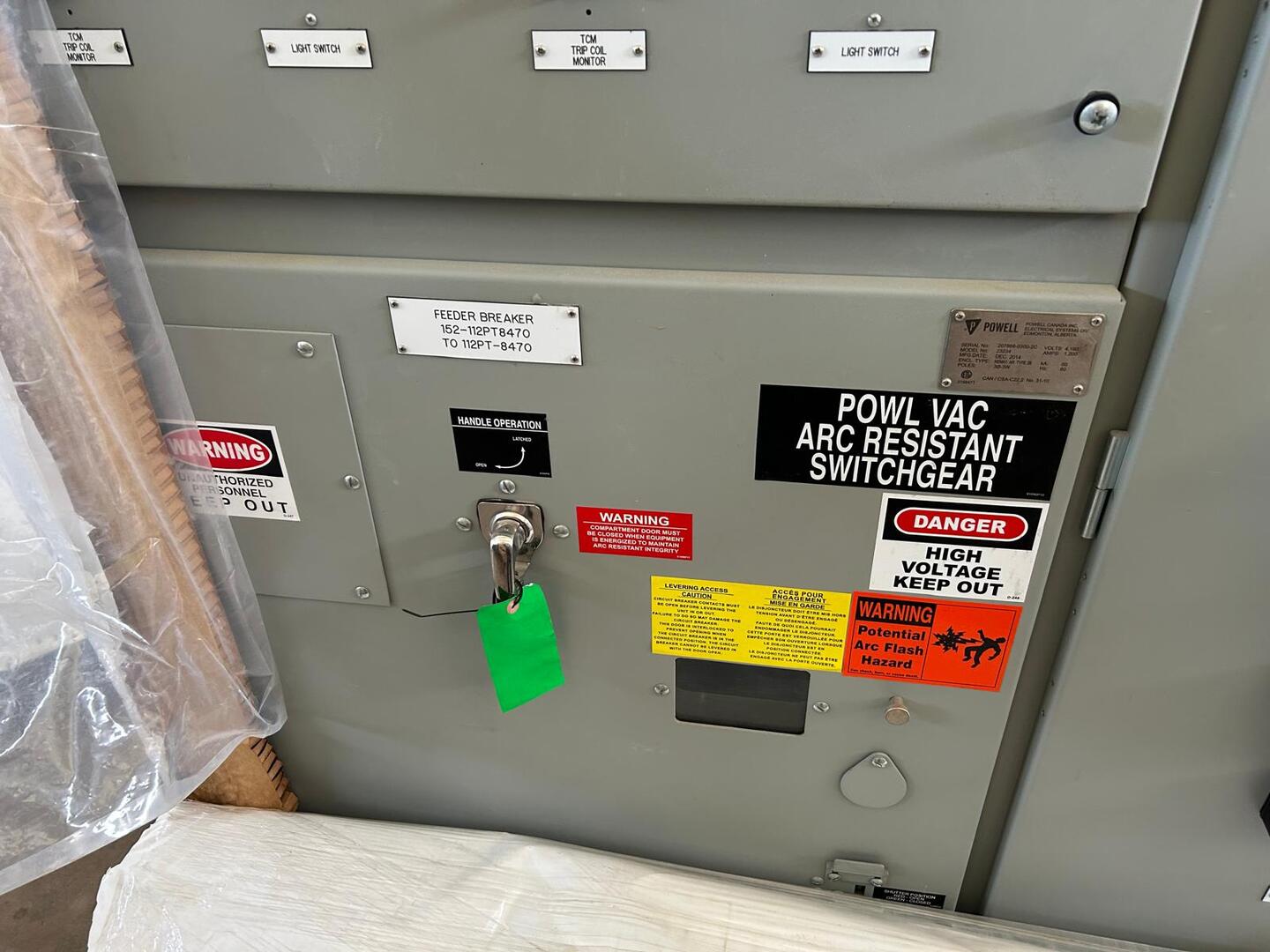 Powell #23234, 4160 Volt, 1200 Amps Arc Resistant Switchgear, 2014, new surplus - Image 6