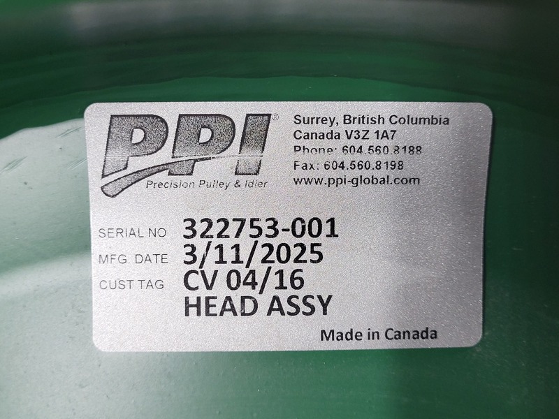 Pressure Products Industries #322753, 20" x 44" Pulley Assembly, new surplus - Image 2