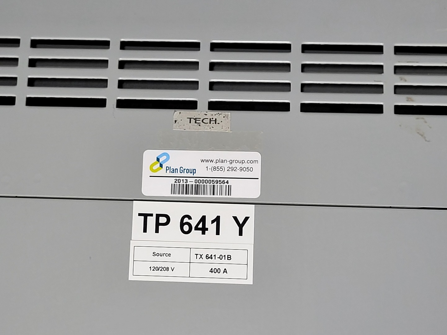 Cutler-Hammer #PRL3a, 400 Amps 120/208 Volt Panel Board Pow-R-Line-3a, 21 Circuit - Image 3