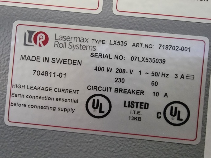 Lasermax Roll Systems #LX535, Slit Merge w/ LX561 Cutter & LX566 Stacker, Roll-to-Sheet Finishing Line - Image 2