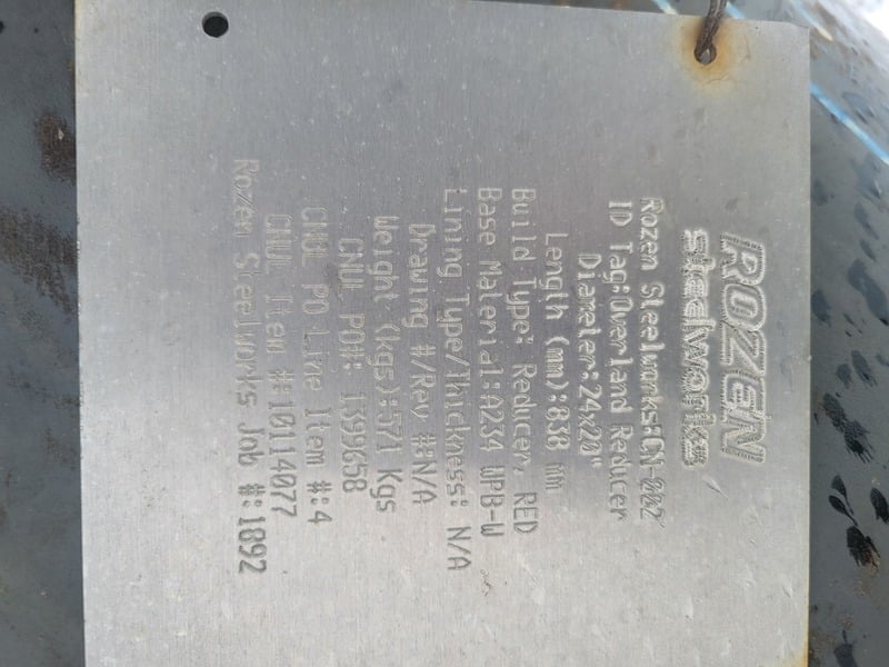 24" X20" Flanged Pipe Reducer - Image 2