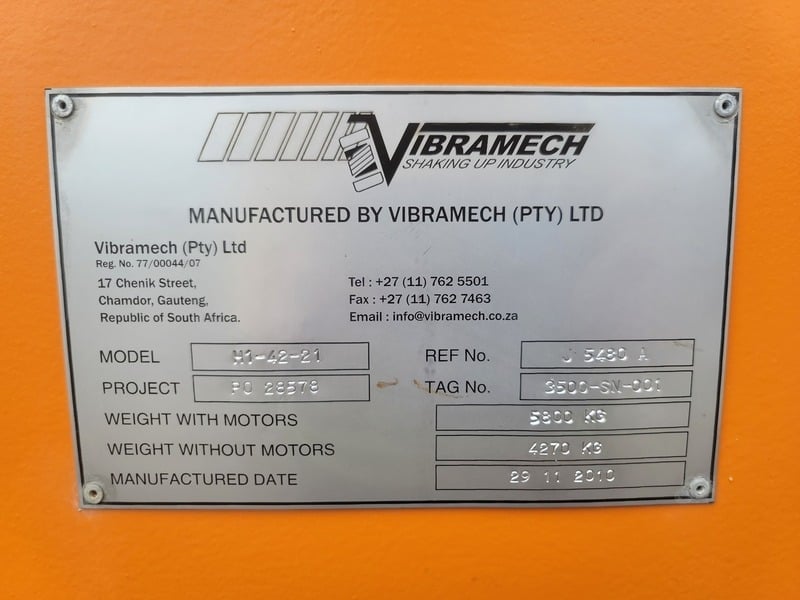 84" x 14' Vibramech #H1-42-21, Single Deck Vibrating Horizontal Screen - Image 2