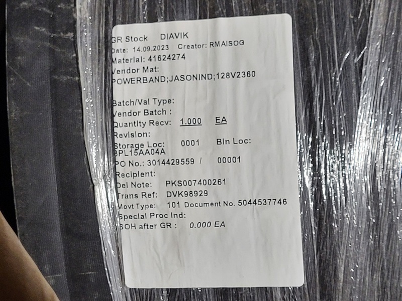 Megadyne #R8V2360, 12 Grooved Banded V-Belt, 128V2360, new surplus - Image 10