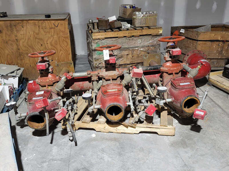 Viking, 3 Sets 6" Dry Fire Sprinkler Valve Assemblies - Viking F-1 w/ Trim, Gate Valves & Switches - Image 1