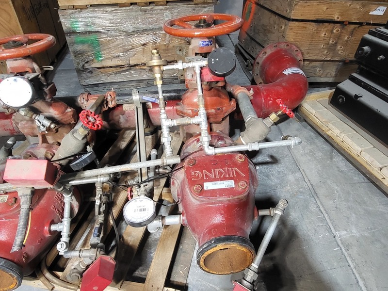 Viking, 3 Sets 6" Dry Fire Sprinkler Valve Assemblies - Viking F-1 w/ Trim, Gate Valves & Switches - Image 4