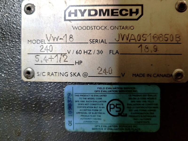Hyd-Mech #VW18, 22" x 18" Vertical Bandsaw - Image 2