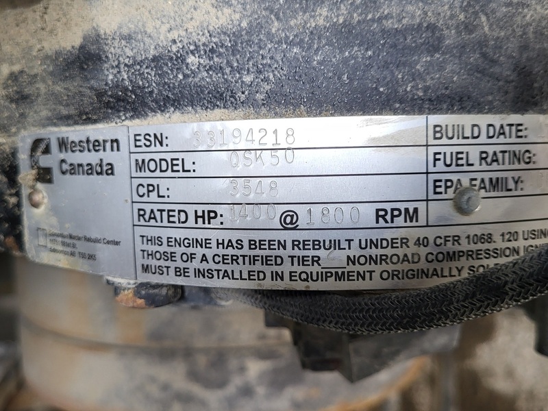 1400 HP Cummins #QSK50, Diesel Engine, 1800 RPM, (2) radiators, 18,126 hours, 2012 - Image 3
