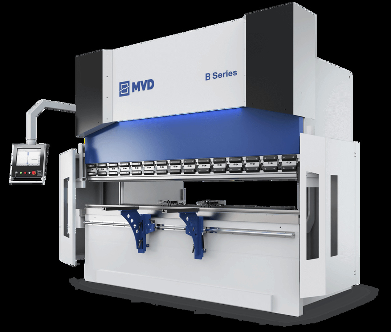 135 Ton, MVD #B135-3100, CNC Hydraulic Press Brake, 122" bed length, 10.2" stroke, 1.1' throat, Delem DA-66S - Image 2
