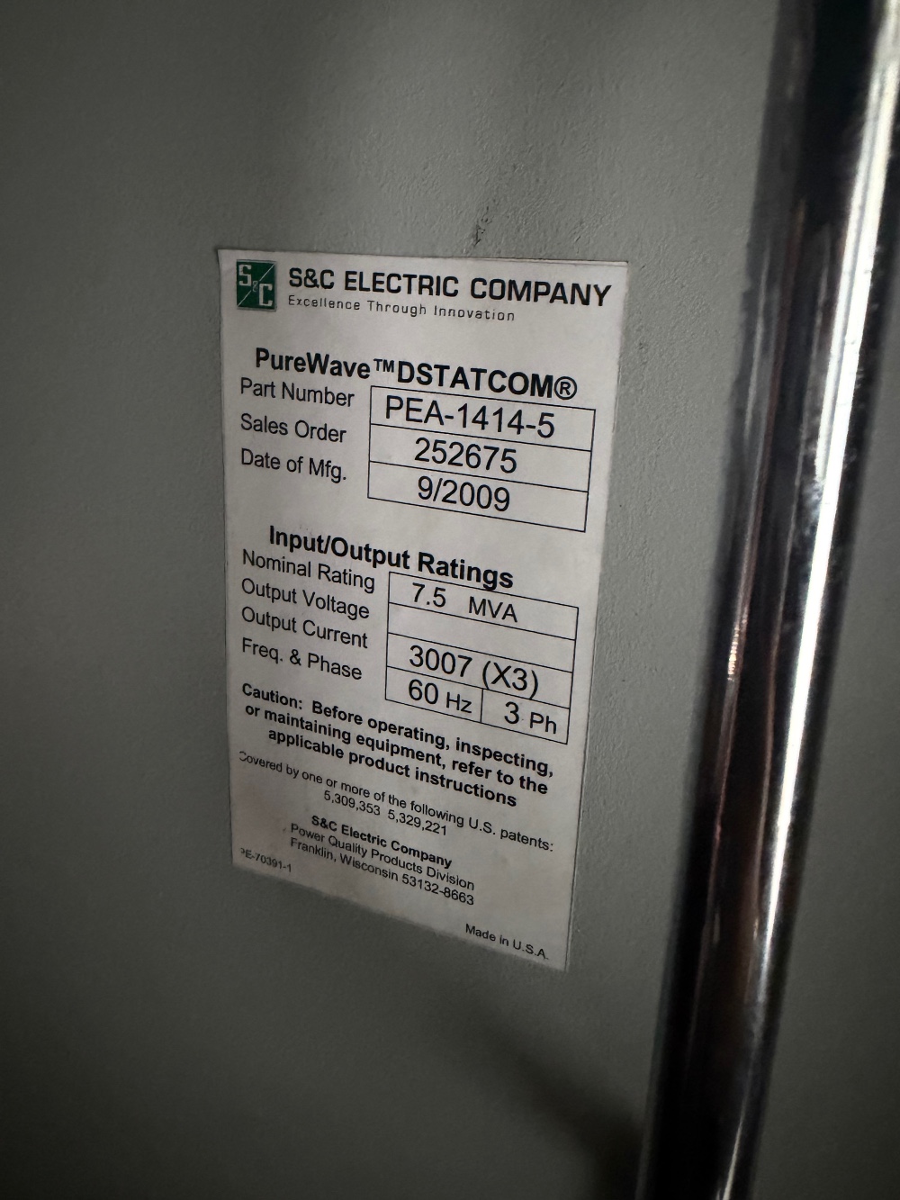 S & C Electric Co Electric #Purewaave-DSTATCOM System, Complete 15 MVA Utility-Scale Dynamic Reactive Power - Image 6