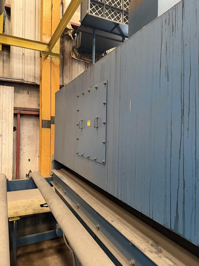 Blastec, Plate Conveyor Shot Blasting System, 120" plate width, (4) 40 HP blast wheels, 50' powered roller - Image 9